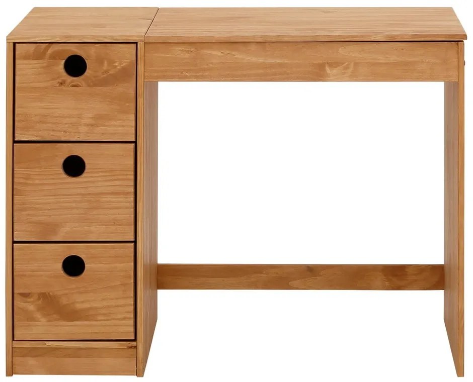 Biurko z litego drewna sosnowego 50x100 cm Alpi – Støraa