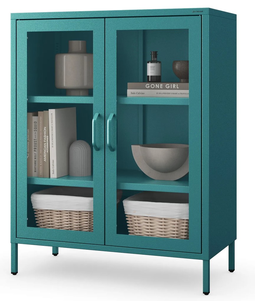 Witryna przeszklona niska morska: Modern GINA, 800 x 1015 x 400 mm