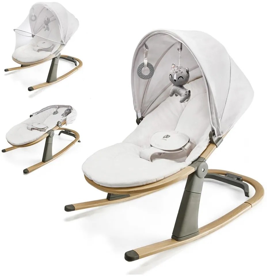 KINDERKRAFT - Leżaczek dziecięcy ELSU szary