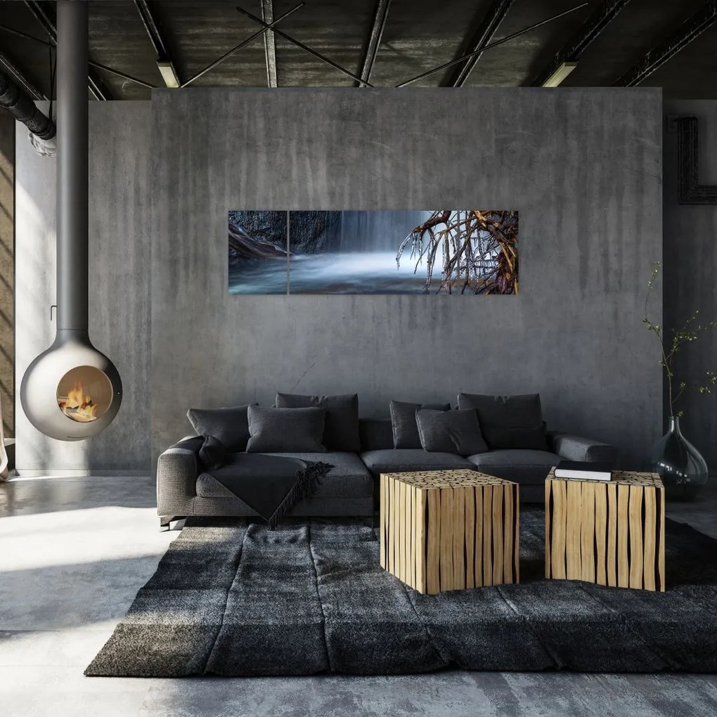 Obraz zimowej laguny (170x50 cm)