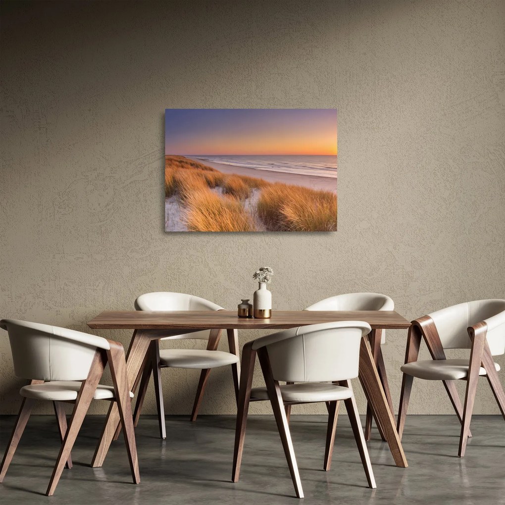 Obraz na szkle - Plaża o zachodzie słońca (70x50 cm)