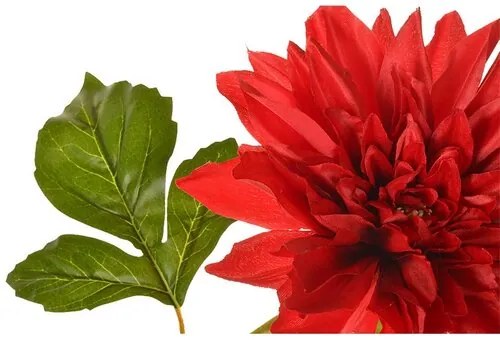 Sztuczny kwiat Dahlia czerwony, 68 cm