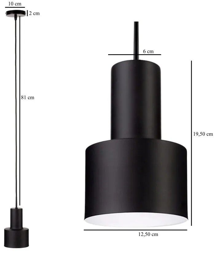 Lampa sufitowa loftowa metalowa wisząca AT7-1SZ-Black