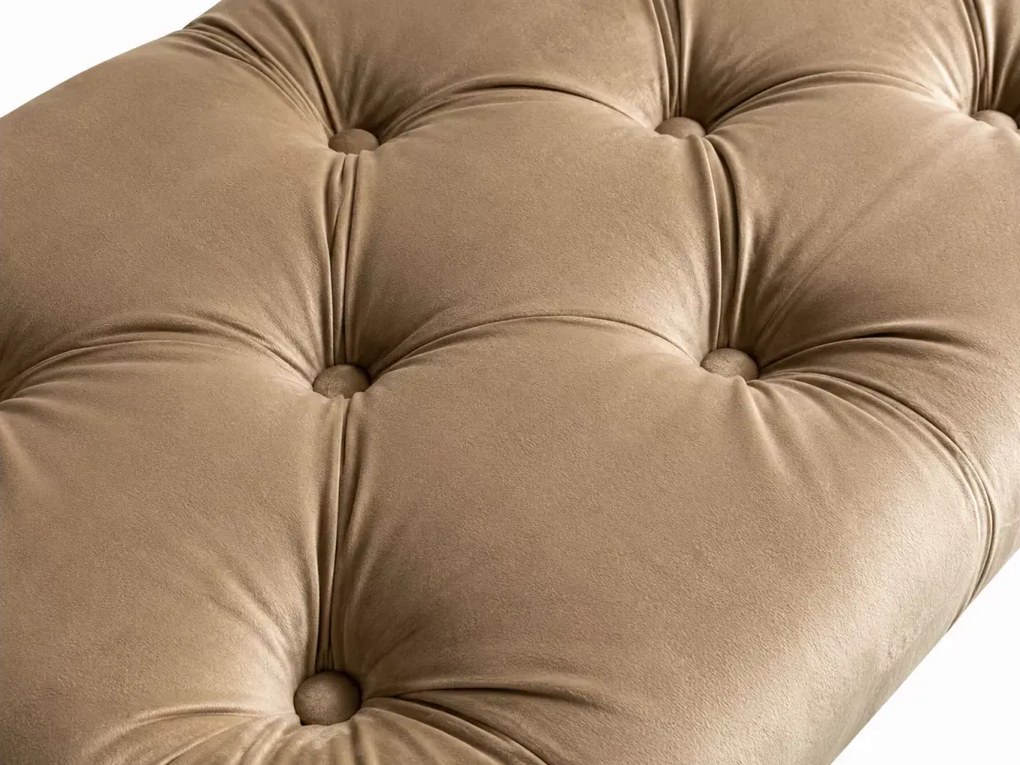 Nowoczesna pikowana ławka Chesterfield na nogach Ludwik