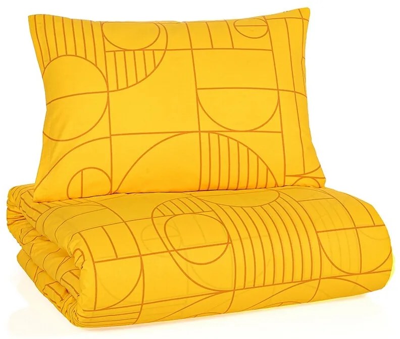 BedTex Bawełniana pościel Geo Ray Flower, 140 x200 cm, 70 x 90 cm, 140 x 200 cm, 70 x 90 cm