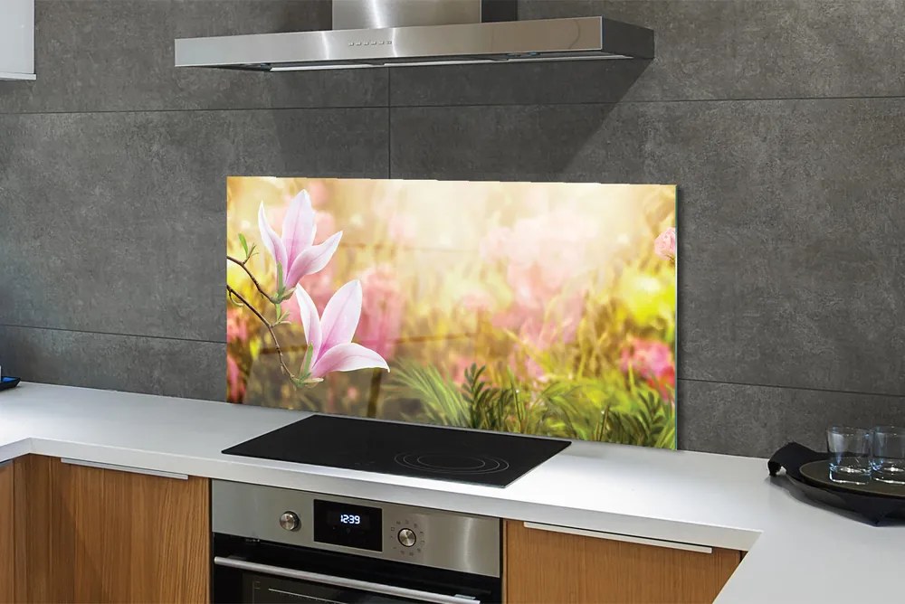 Szklany Panel Magnolia w Słońcu