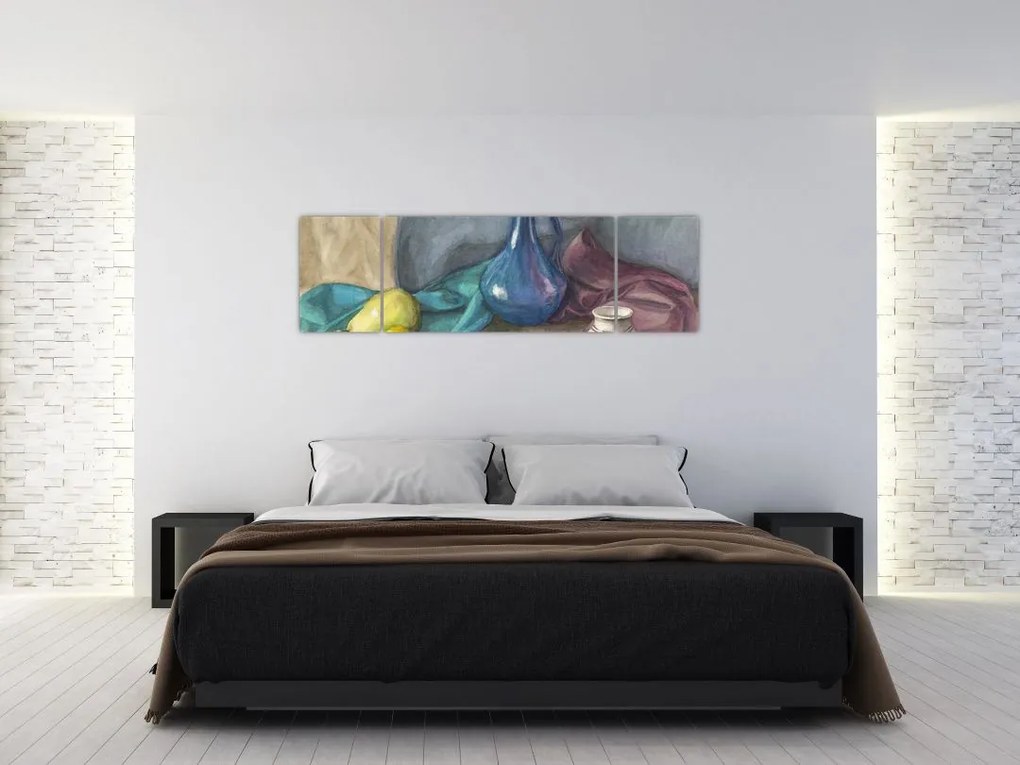 Obraz - Malowana martwa natura (170x50 cm)