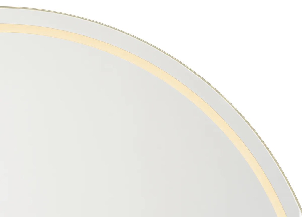 Nowoczesne lustro łazienkowe 60 cm z LED i dotykowym ściemniaczem - Sebas Nowoczesny Oswietlenie wewnetrzne
