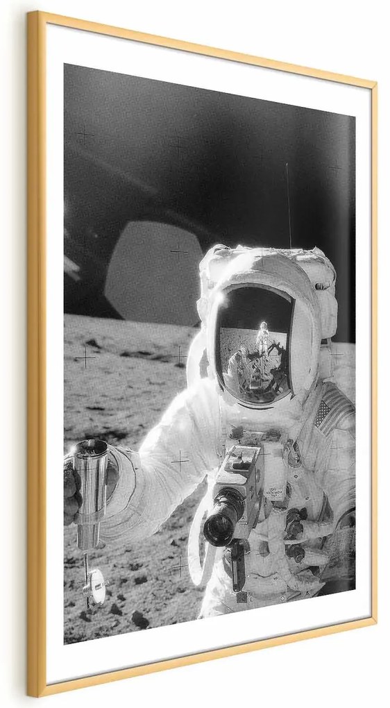 Plakat Zawód kosmonauta 60x90 cm z ramą złotą z marginesem ARTGEIST B