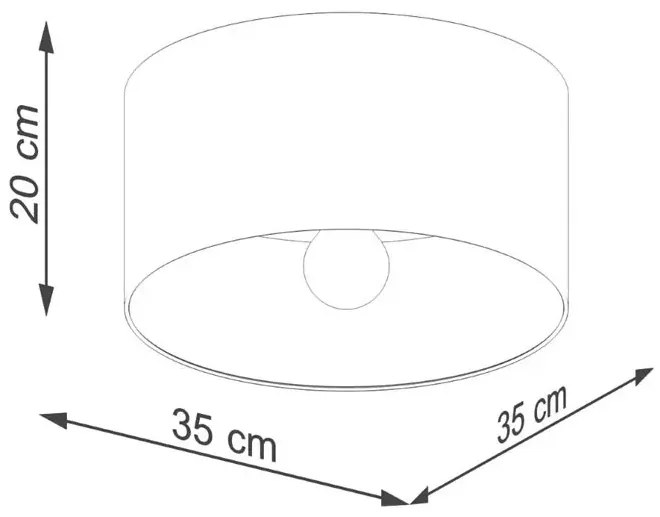 Okrągły minimalistyczny plafon biały + jasny brąz - A650 Geva