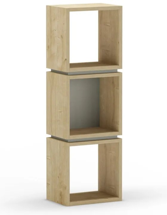 Zielony regał w dekorze dębu 32x99,5 cm Lofty – Marckeric