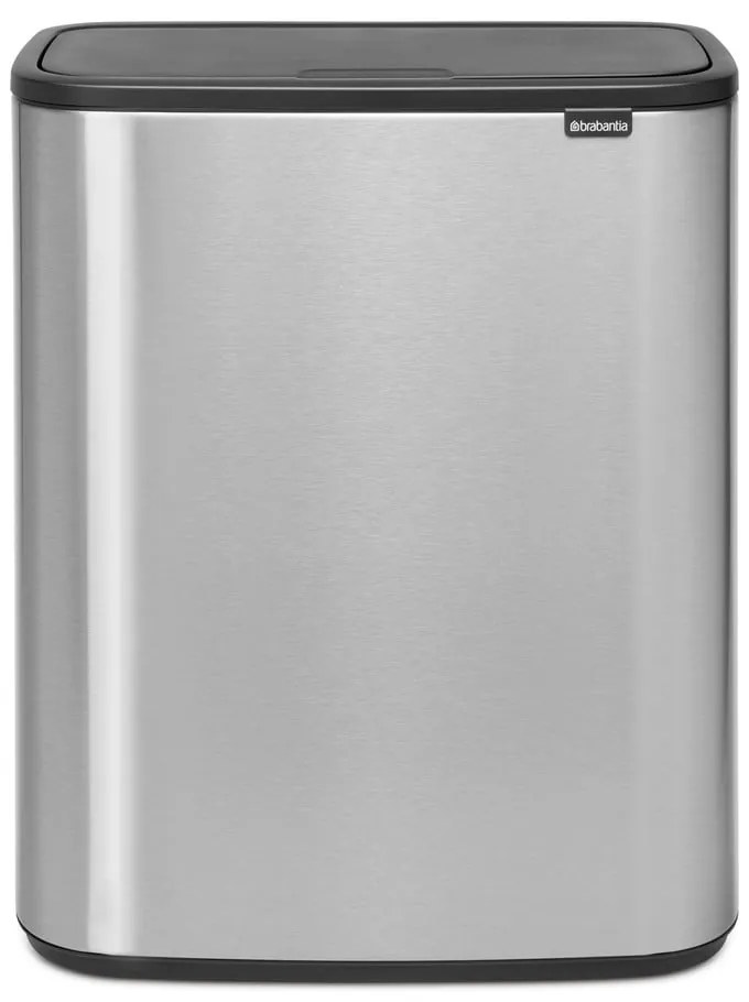 Stalowy kosz na śmieci otwierany na dotyk w kolorze matowego srebra 60 l Bo Touch Bin – Brabantia