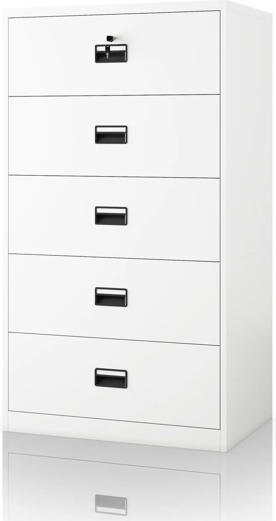 Szafa kartotekowa metalowa biała: SARA XL V5, 900 x 1620 x 600 mm