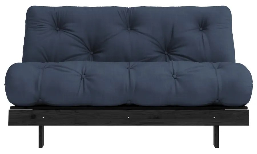 Ciemnoniebieska rozkładana sofa 140 cm Roots Black Night – Karup Design