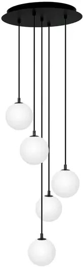 Lampa z wiszącymi kulami biała F0-E67