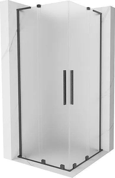Mexen Velar L Duo kabina prysznicowa rozsuwana 80 x 80 cm, szron, gun gray szczotkowany - 871-080-080-02-33-66