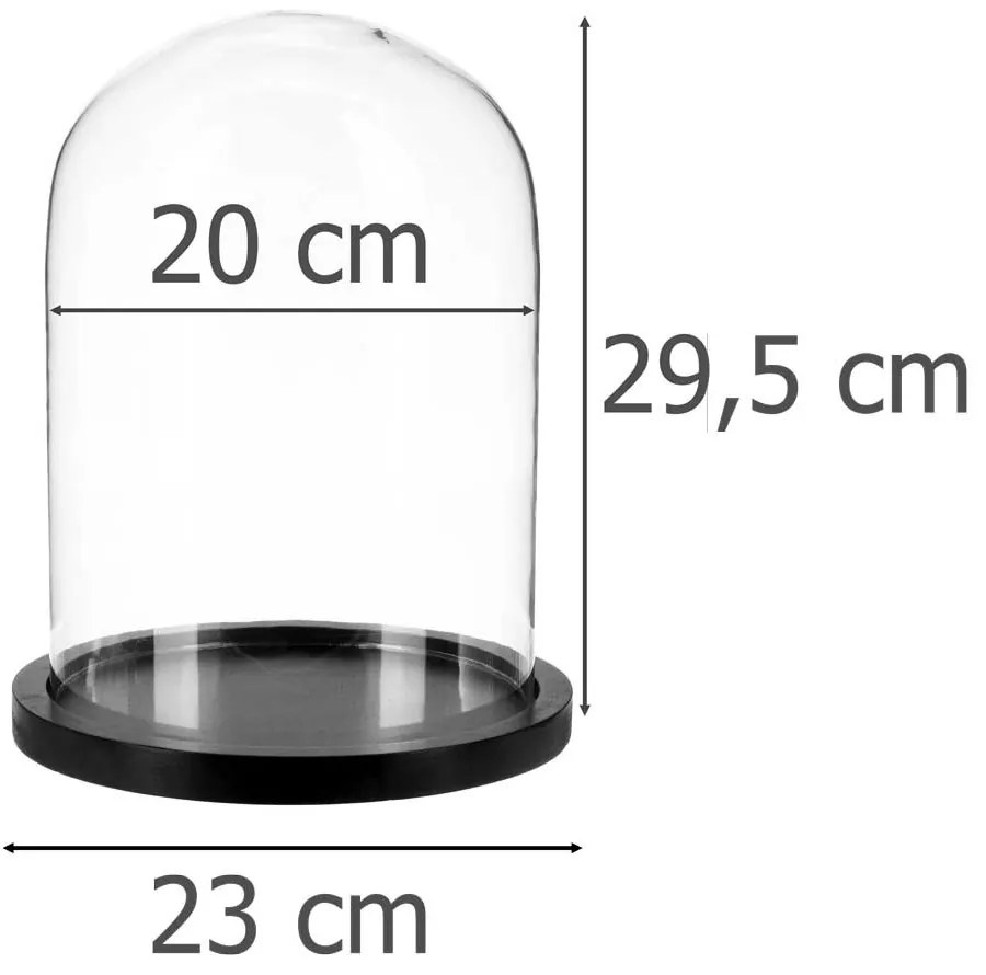 Szklana kopuła, Ø 23 cm