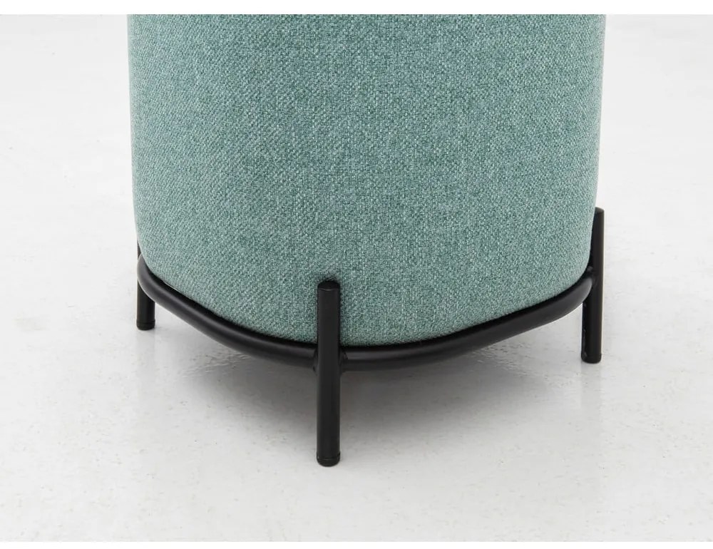 Zielonoszary puf Tenzo Harry, ø 42 cm