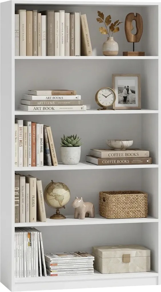 Regał Z Biały Półkami B6-D45