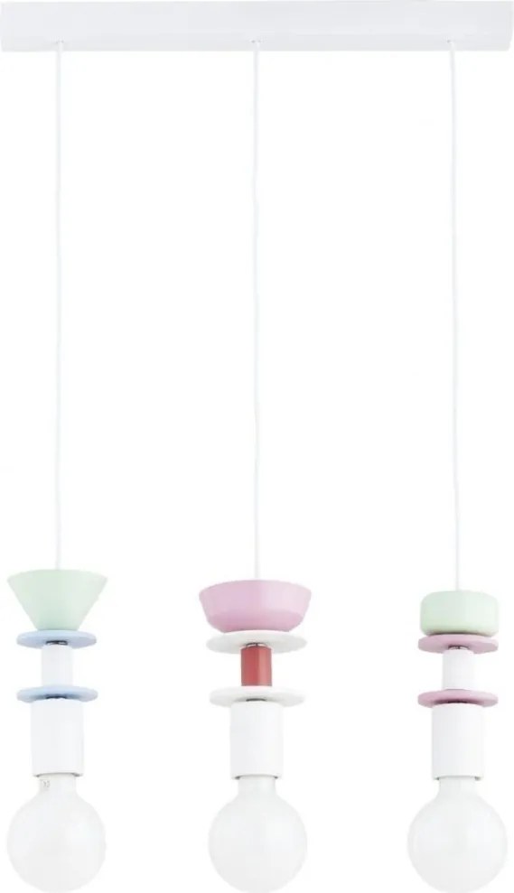 Žyrandol na lince LUMIO 3xE27/15W/230V wielobarwny