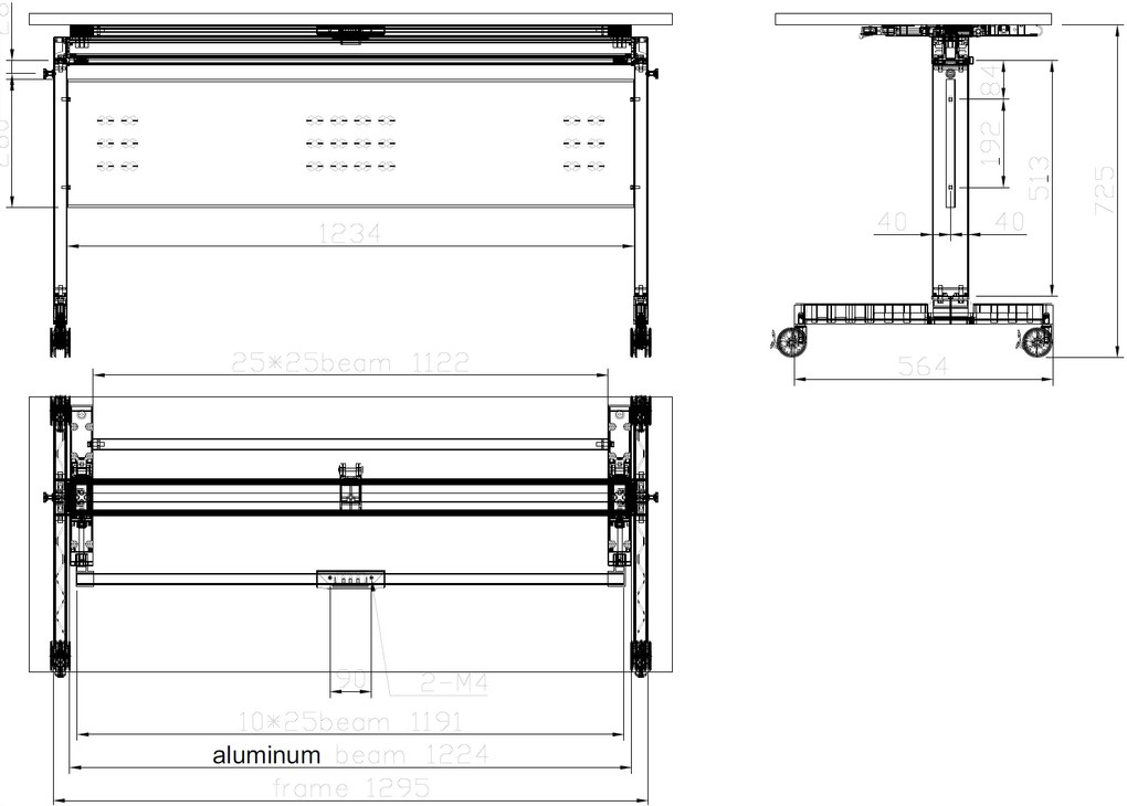 Mobilny stół PRIMO MOBI, 1400 x 600 mm, podstawa biała, biały