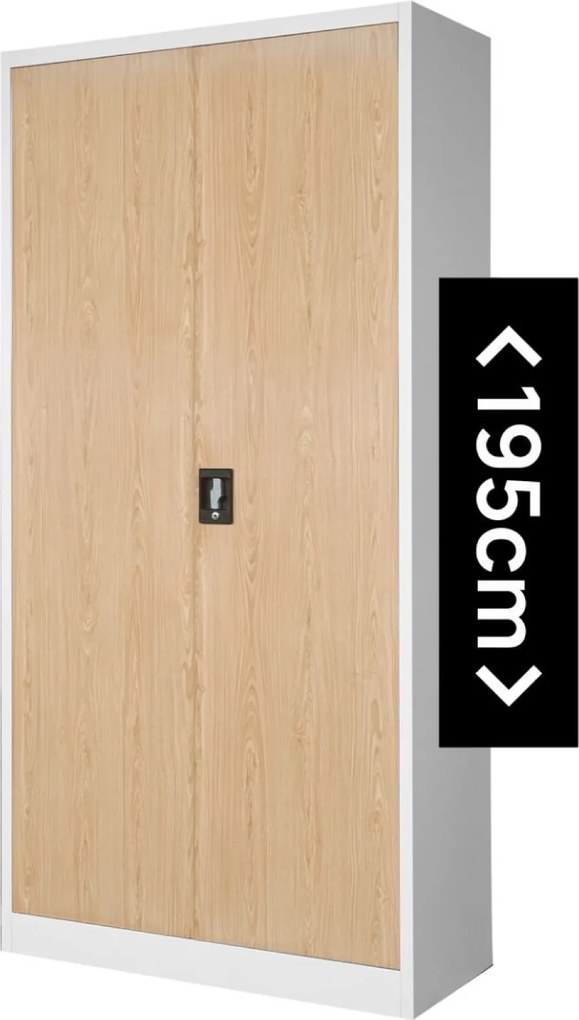 Szafa biurowa Eco Design Jan H 90x40x195 cm biały/dąb sonoma