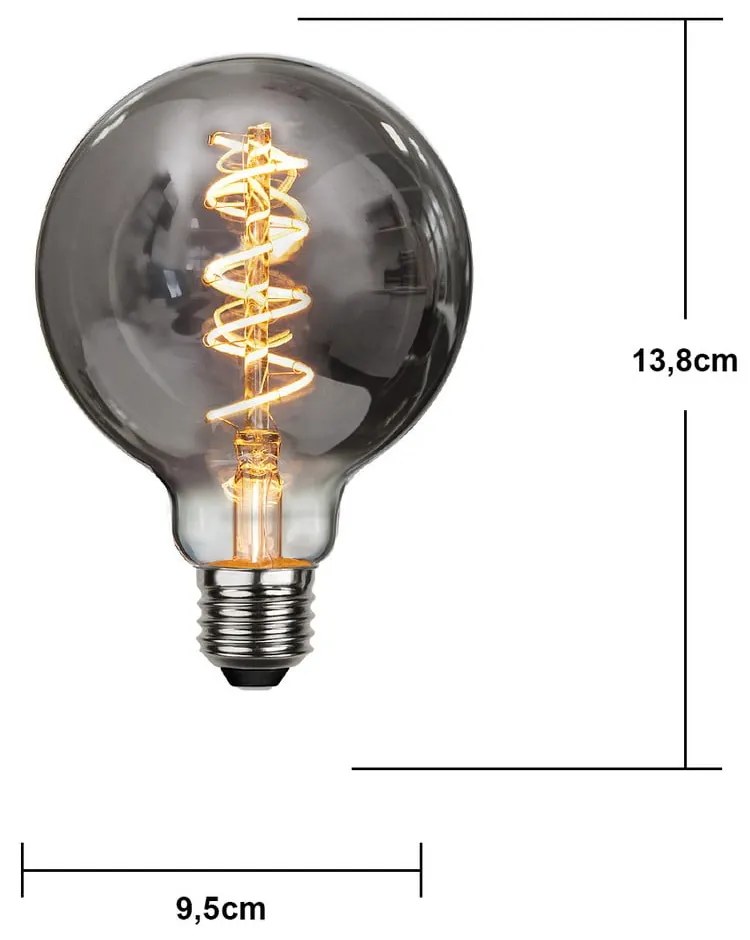 Żarówka filamentowa ze ściemniaczem i ciepłym światłem z gwintem E27, 2 W Spiral Filament – Star Trading