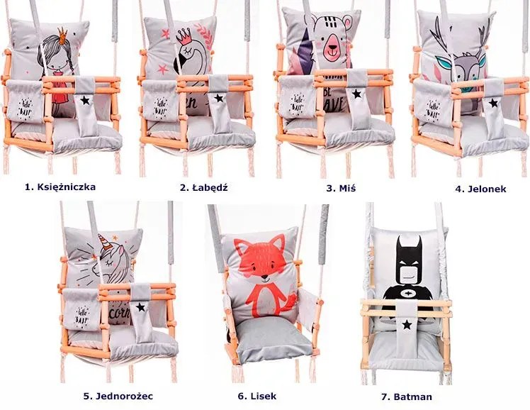 Huśtawka dziecięca 3w1 A5-N02