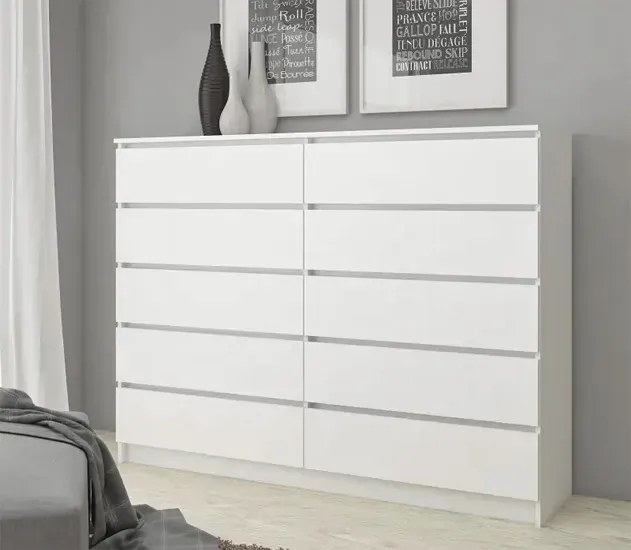 Biała komoda z szufladami F0-A15