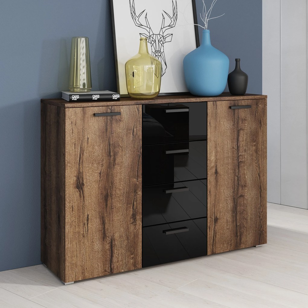 Komoda COSMICO 132 cm do Salonu Sypialni Odcienie brązu