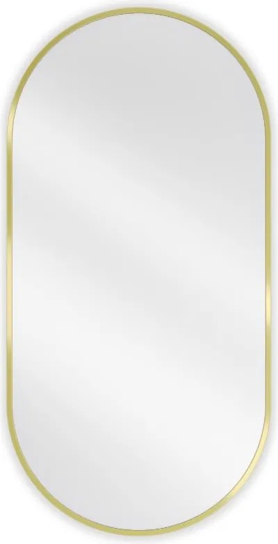 Mexen Loft lustro łazienkowe owalne 100 x 50 cm, rama złota szczotkowana - 9851-100-050-000-50