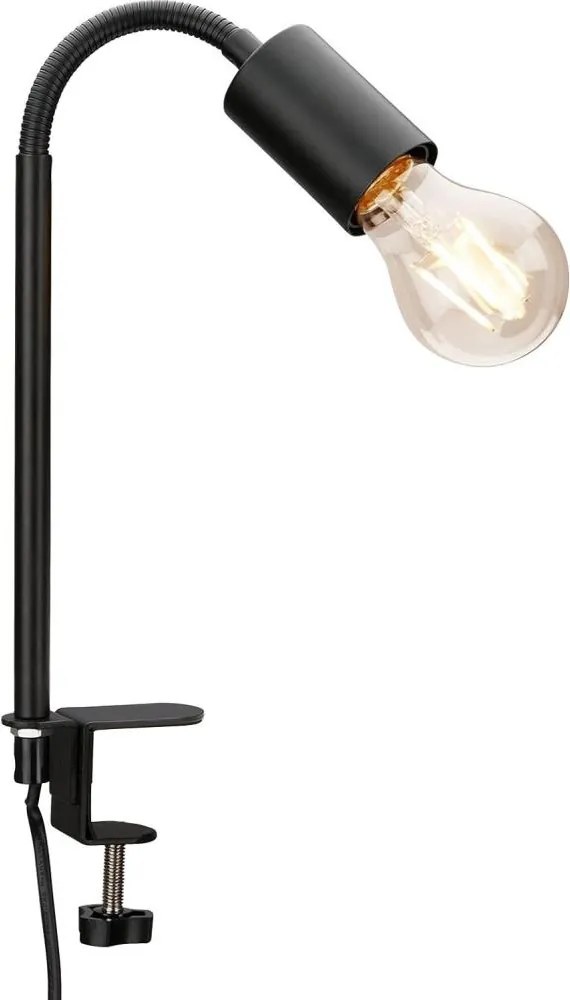 Lampa LED z klipsem 1xE27/4,2W/230V 2700K czarna