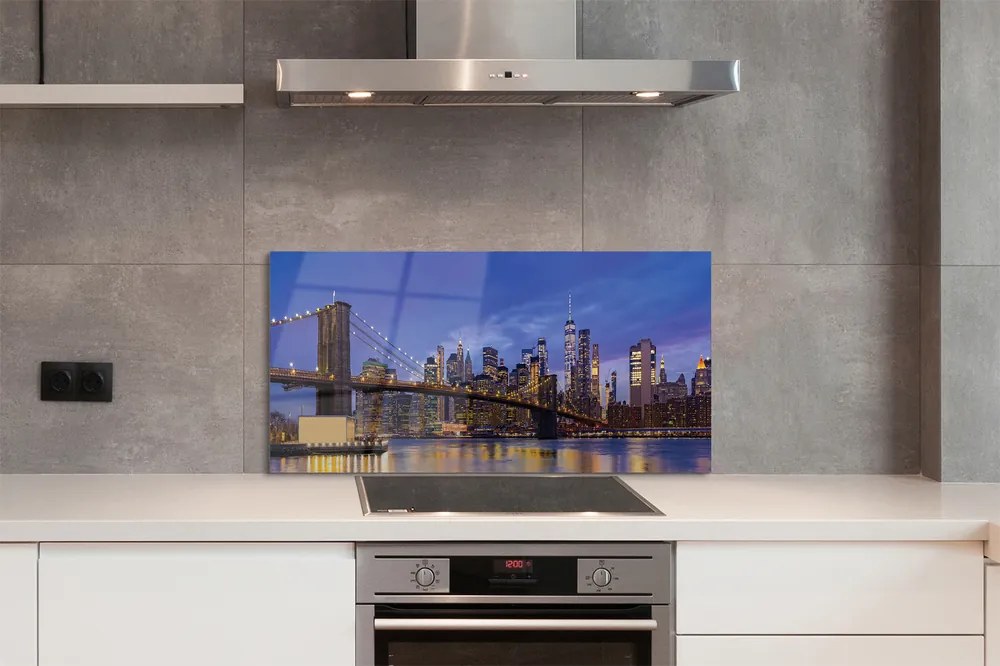 Panel Szklany Most w Blasku Zachodzącego Słońca