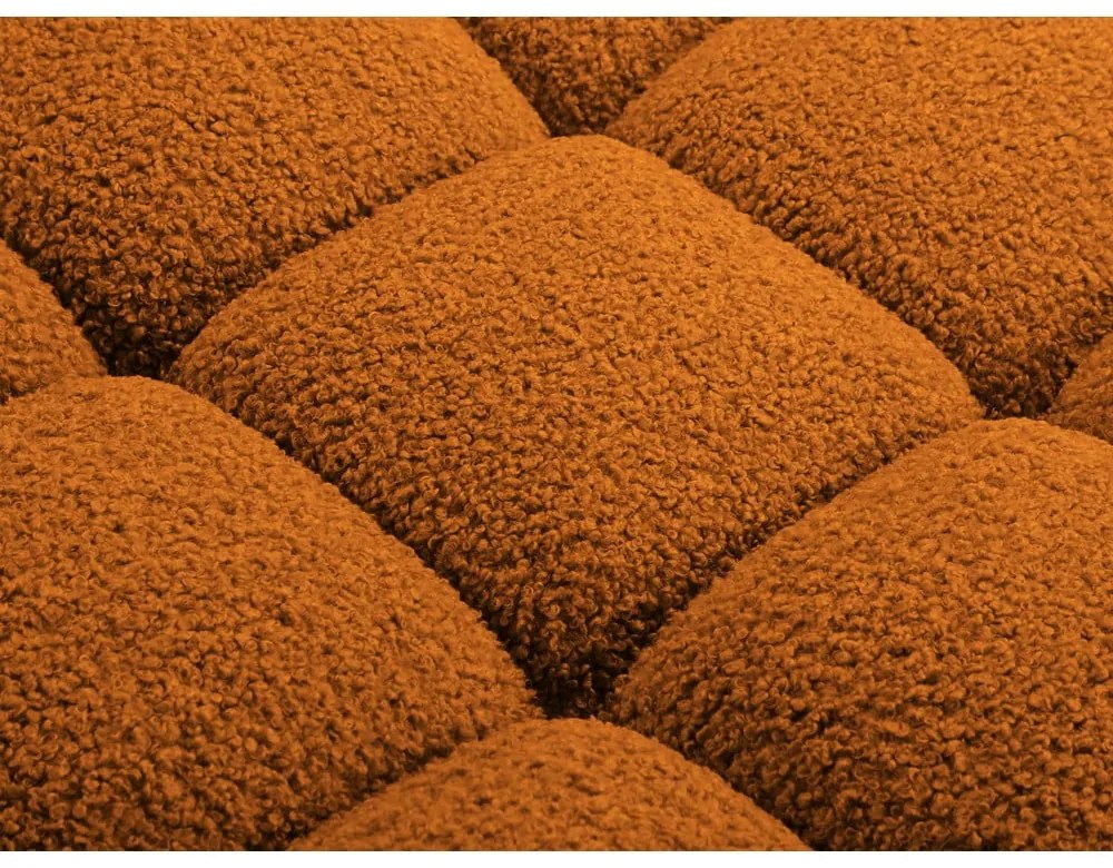 Pomarańczowy moduł sofy z materiału bouclé (moduł środkowy) Bellis – Micadoni Home