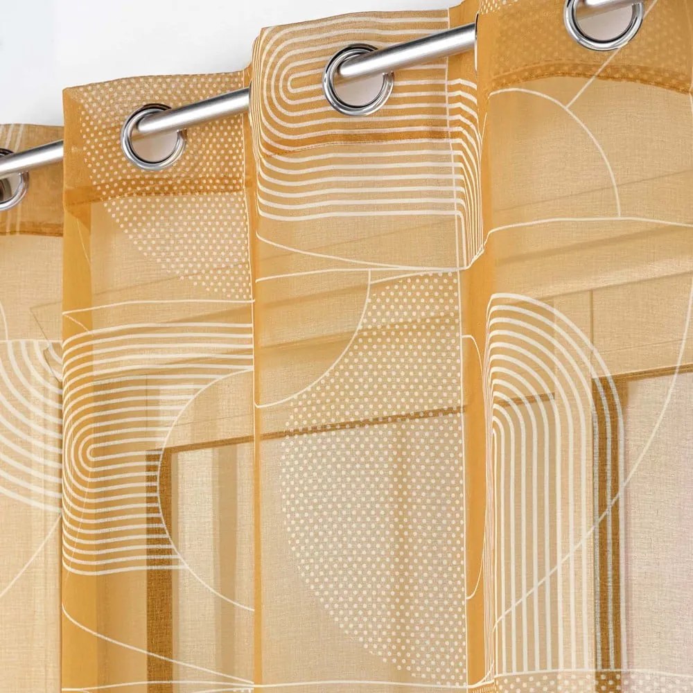 Żółta firanka z woalu 140x280 cm Esquisse – douceur d'intérieur