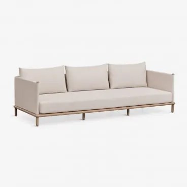 Sofa 3-osobowa Z Drewna Akacjowego Olivia Jasny Akacjowy Brąz - Sklum