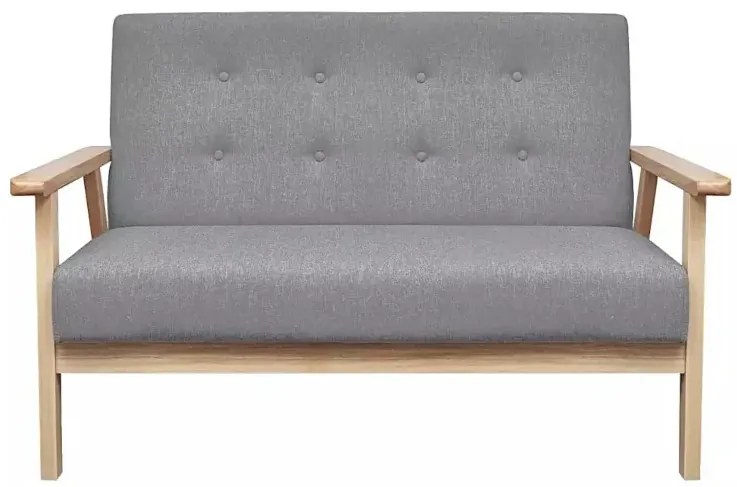 Jasnoszara sofa 2-osobowa - Sybis