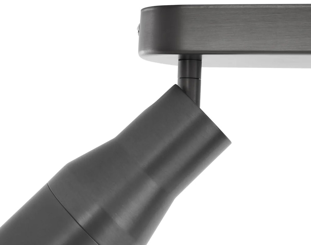 Okrągły reflektor sufitowy, kolor ciemnoszary, oprawa GU10, 50 mm, 3-punktowy - Stanley