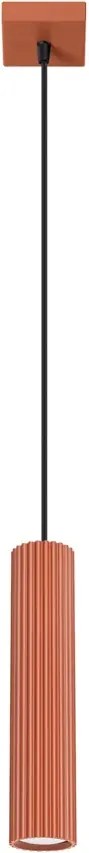 Nowoczesna czerwona pojedyńcza lampa wisząca - D296 E4-E12