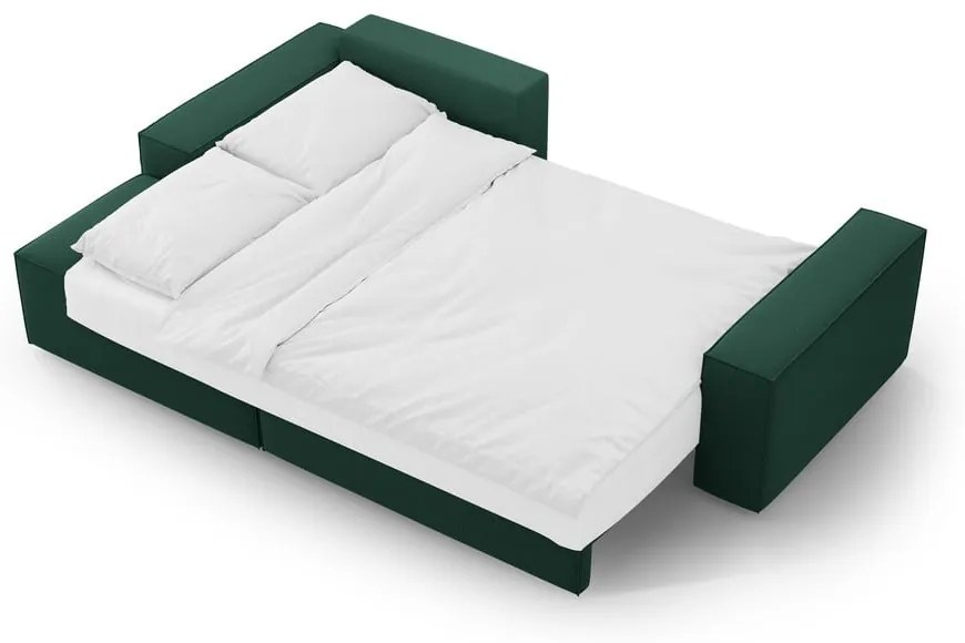 Zielony rozkładany narożnik (lewostronny) Jodie – Micadoni Home