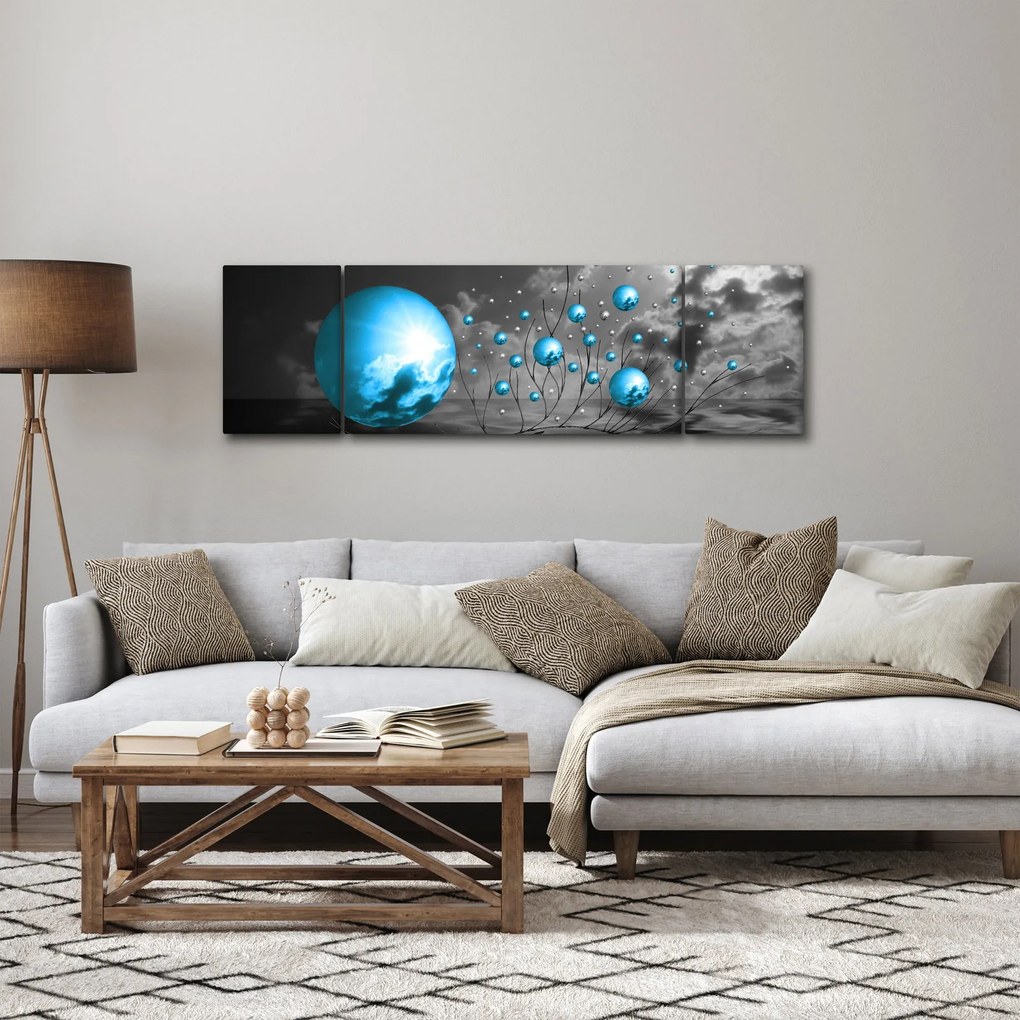Obraz jasnoniebieskich kul (170x50 cm)