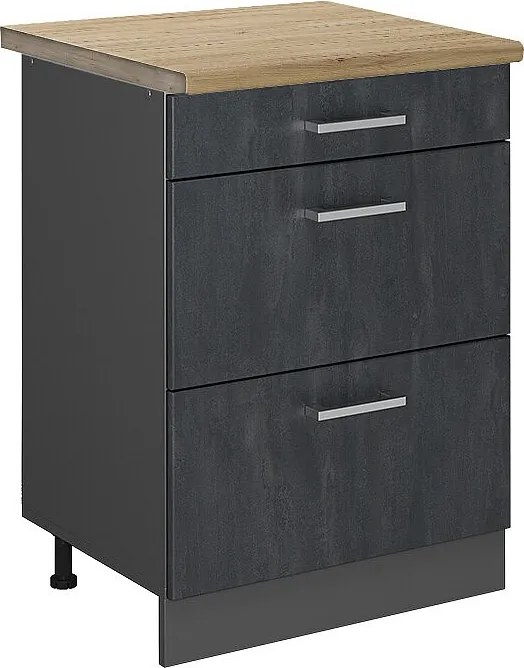 Szafka dolna do kuchni czarny beton 60x60x81.6 r-line