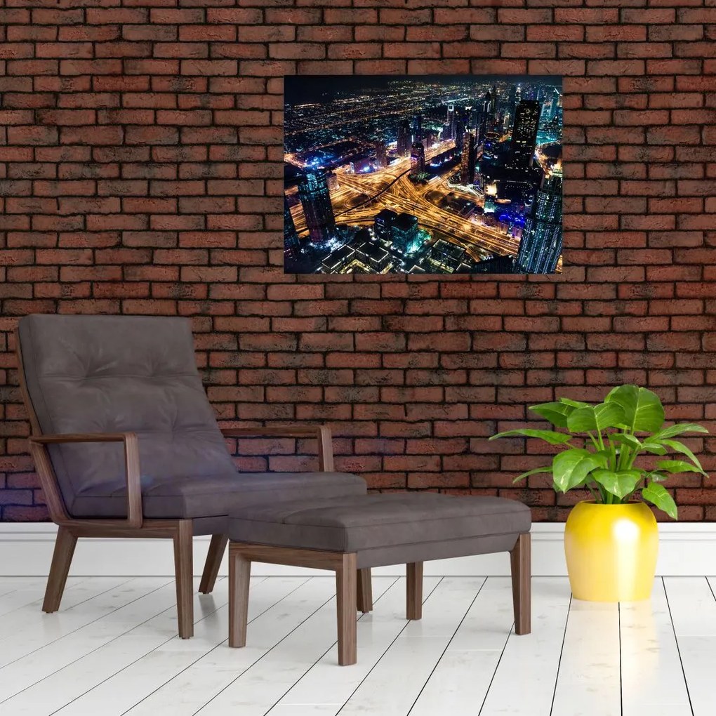 Obraz miasta nocą (70x50 cm)