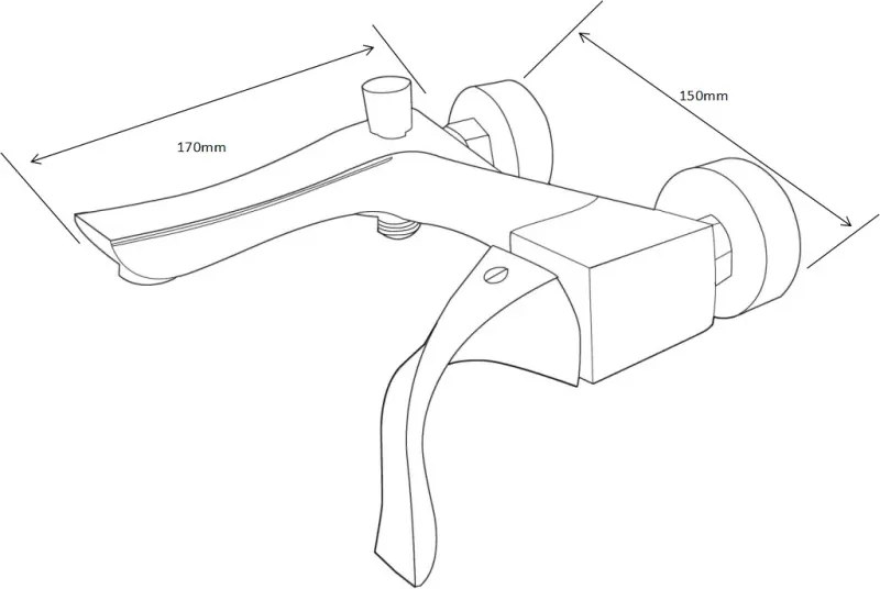 Mexen Estrella DQ02 zestaw wannowy, chrom - 72303DQ02-00
