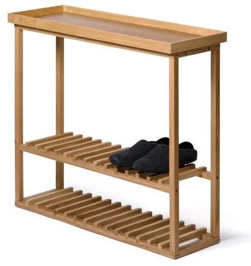 Regał na buty z półką z drewna dębowego Wireworks Hello Storage