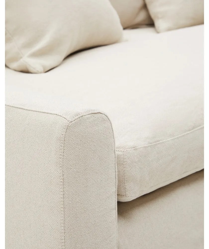Beżowa lniana sofa 230 cm Zenira – Kave Home