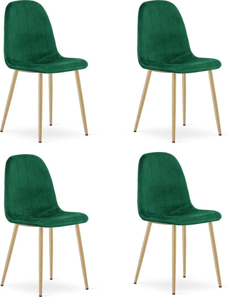 Krzesło do jadalni PADVA VELVET, zielone