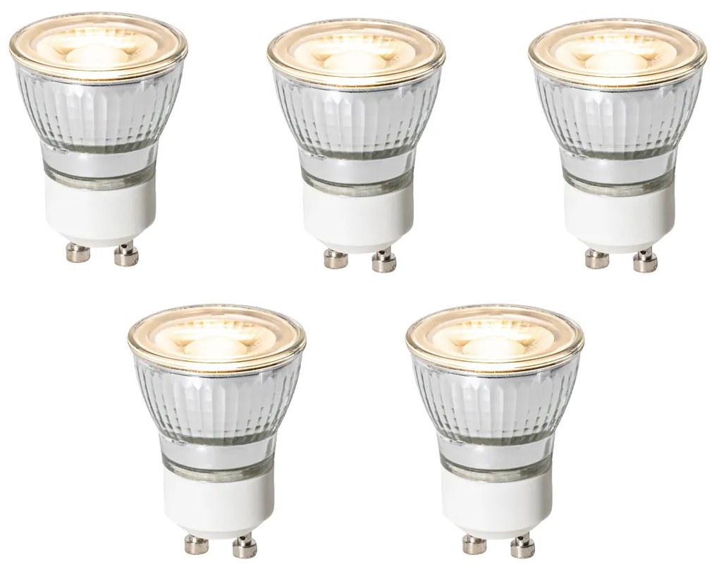 Zestaw 5 żarówek LED GU10 z 3-stopniową regulacją jasności, 35 mm, 4 W, 220 lm, 3000 K