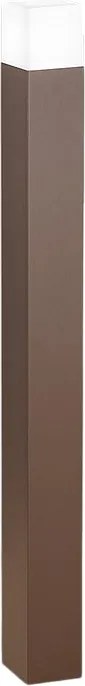 Tower - Słupek ogrodowy z żarówką 1xE27 Max 20W IP54, malowany aluminium, słupek zewnętrzny, Corten, wys. 90 cm - Perenz