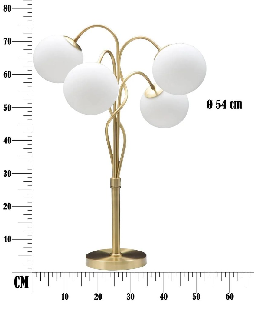 Lampa biurkowa z 4 kulami GLAMY, wys. 74 cm